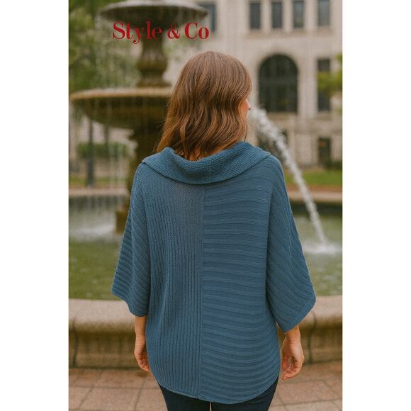 Style & Co. Dark Teal S/S Sweater Sz. L - Picture 2 of 5